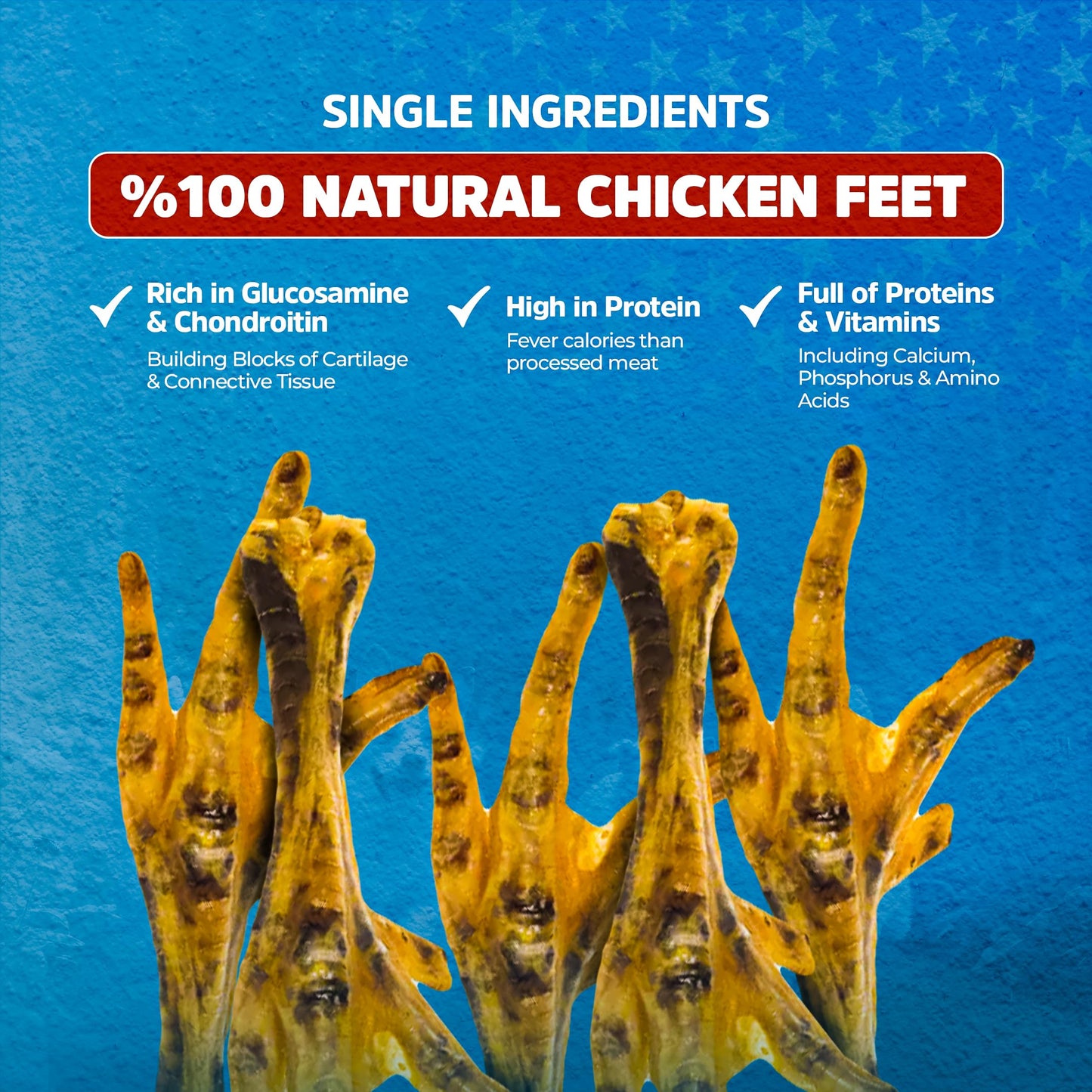 Stark Sticks Duck Feet for Dogs, Dehydrated Dog Treats, Snacks (Pack of 30) – Dog Chews for Medium Dogs and Small Dogs, Single-Ingredient & Fully Digestible