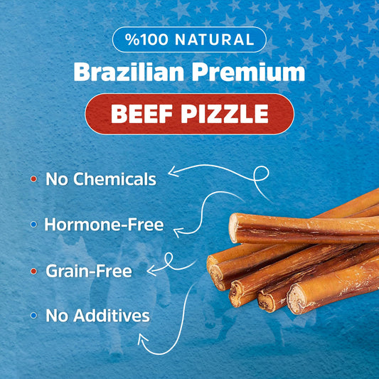 Stark Sticks 6'' Natural Bully Sticks for Small, Medium, Large Dogs