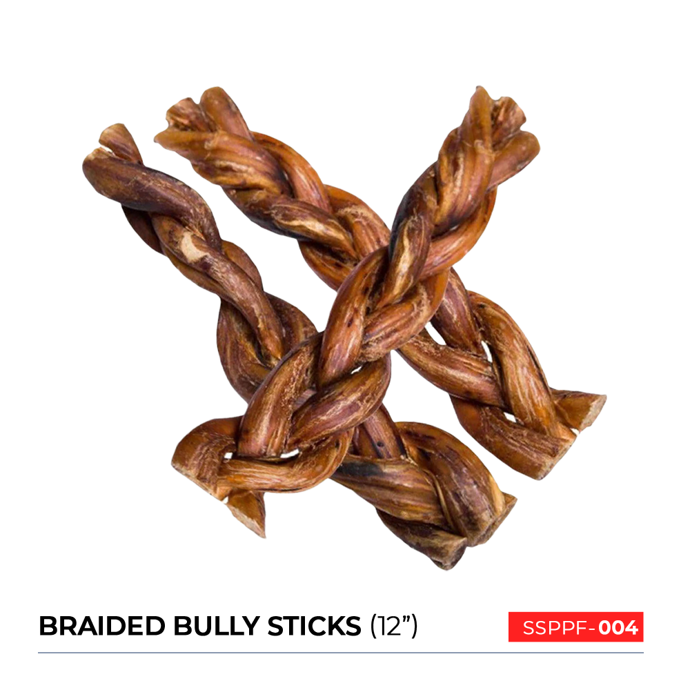 Braided Bully Sticks 12"