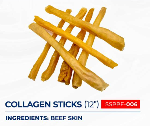 Collagen Sticks 12" – Beef Skin Dog Chew