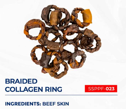 Braided Collagen Ring – Beef Skin Dog Chew