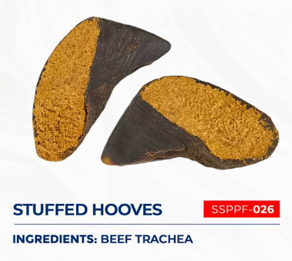 Stuffed Hooves – Filled Beef Trachea Dog Treat
